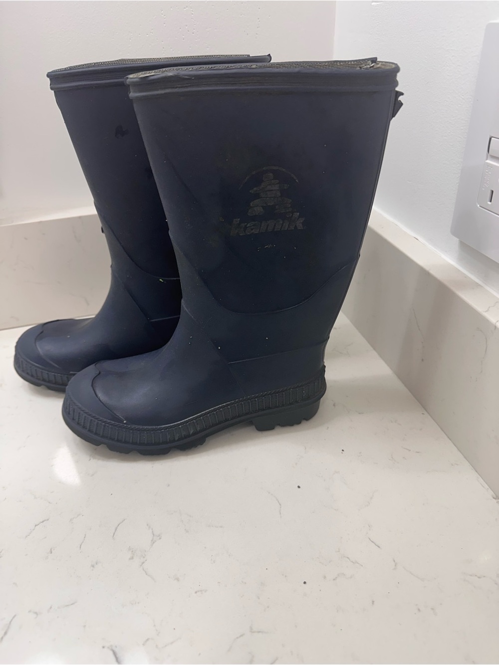 Kamik Kids Navy Waterproof Rain Boots